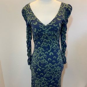 Betsy Johnson blue/green dress.
